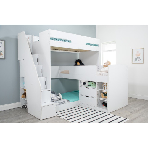 Oscar Triple Bunk Bed with Storage Oscar Triple Bunk Bed with Storage