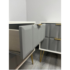 CLEARANCE Pair Of Cube 2 Drawer Bedsides