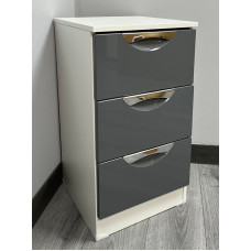 CLEARANCE Camden Grey Gloss 3 Drawer Locker