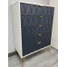 CLEARANCE Diamond 5 Drawer Chest - Navy Blue