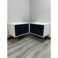 CLEARANCE Pair Of Diamond 2 Drawer Bedsides