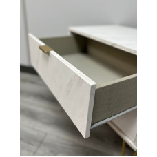 CLEARANCE Hong Kong 2 Drawer Bedside - Marble