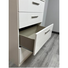 CLEARANCE Knightsbridge White Gloss 4 Drawer Deep Chest