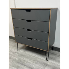 CLEARANCE Shanghai 4 Drawer Chest - Graphite