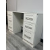 CLEARANCE York 6 Drawer Kneehole - White Ash