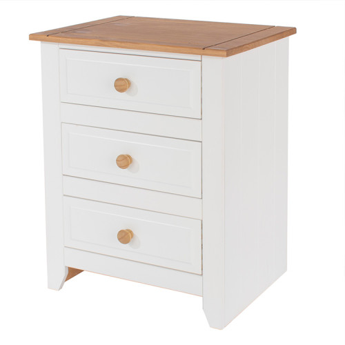 Perth White 3 Drawer Bedside Cabinet Perth White 3 Drawer Bedside Cabinet