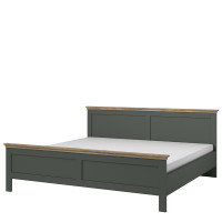 Essence Green Matt Finish & Oak - 5ft Bed Frame