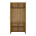 Cortina Oak Tall 2 Door Glazed Wide Cabinet