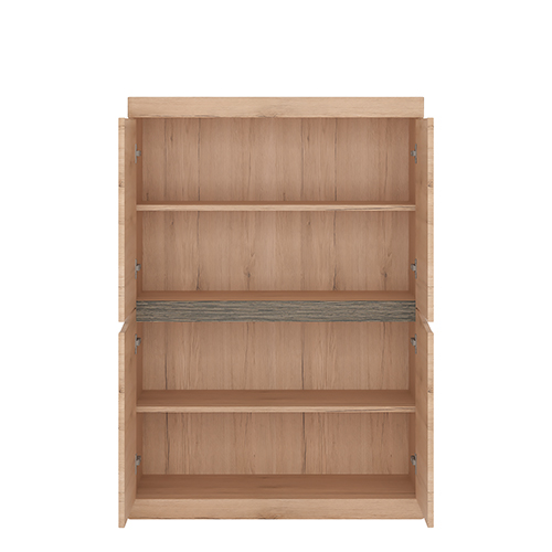 Kensington Oak 4 Door 1 Drawer Cupboard