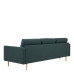 Lavrik 3 Seater Sofa - Dark Green Chenielle