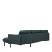 Lavrik (RHF) Chaise Lounge Corner Sofa - Dark Green Chenielle