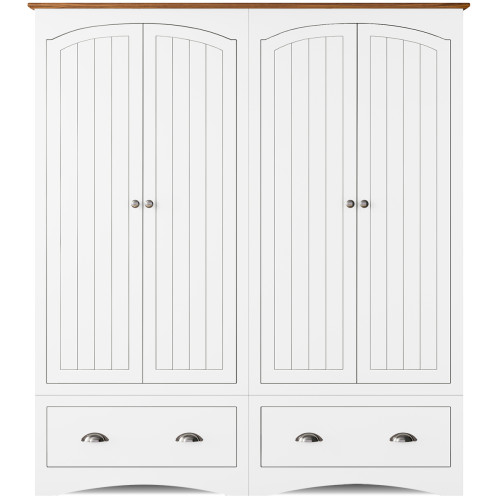 Clarence 4 Door 2 Drawer Wardrobe
