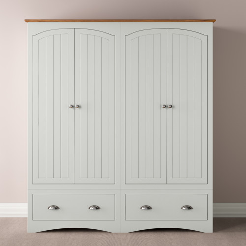 Clarence 4 Door 2 Drawer Wardrobe
