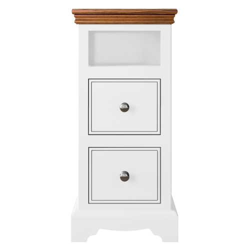 Windsor 2 Drawer Open Shelf Bedside