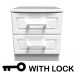 Denbigh 2 Drawer Bedside Cabinet With Lock & Key