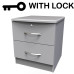 Ruthin 2 Drawer Bedside Cabinet With Lock Ruthin 2 Drawer Bedside Cabinet With Lock