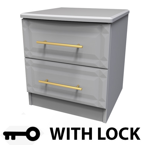 Ferndale 2 Drawer Bedside Cabinet with Lock Ferndale 2 Drawer Bedside Cabinet with Lock