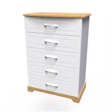 Harlech 5 Drawer Wide Chest