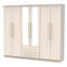 Haworth Tall 6 Door 2 Drawer Centre Mirrored Wardrobe