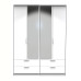 Plymouth 4 Door 4 Drawer Mirrored Wardrobe