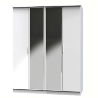 Plymouth 4 Door Mirrored Wardrobe