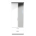 Plymouth Tall 2 Drawer Mirrored Wardrobe 