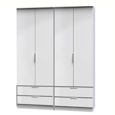 Plymouth Tall 4 Door 4 Drawer Wardrobe 