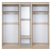 Haworth Tall 5 Door 2 Drawer Centre Mirrored Wardrobe