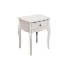 Classical White 1 Drawer Bedside