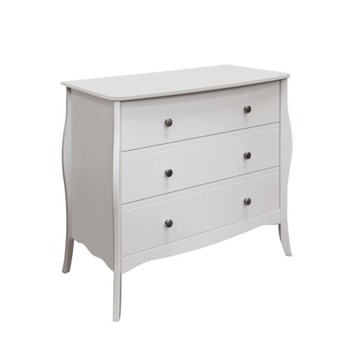 Classical White 3 Drawer Chest