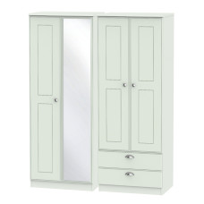 Victoria Tall 4 Door 2 Drawer Mirrored Wardrobe