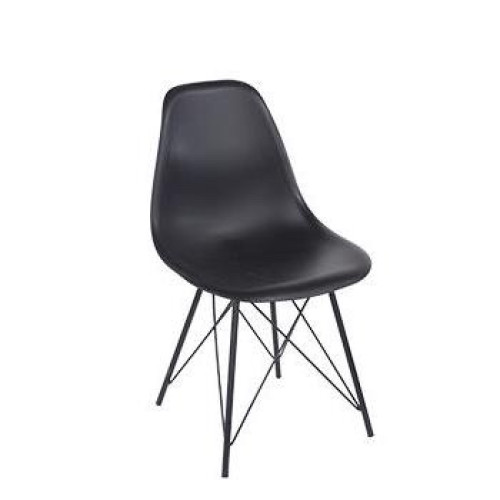 York Plastic Chair with Metal Legs Grey