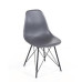 York Plastic Chair with Metal Legs Truffle