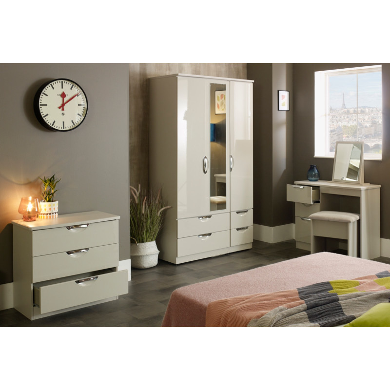 Camden Tall 4 Door Mirror Wardrobe