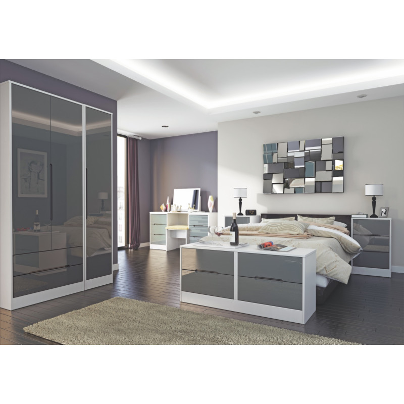 Monaco Tall 2 Door Mirror Wardrobe