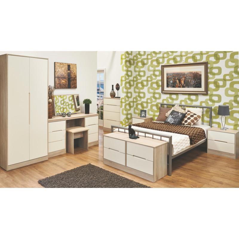 Monaco Tall 2 Door Mirror Wardrobe