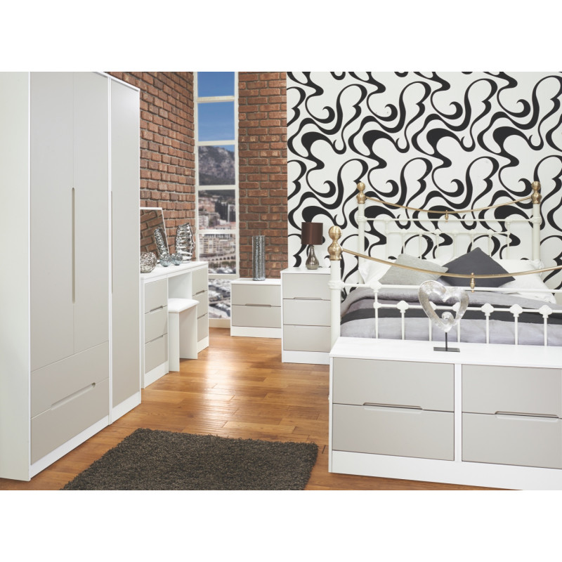 Monaco Tall 2 Door Mirror Wardrobe