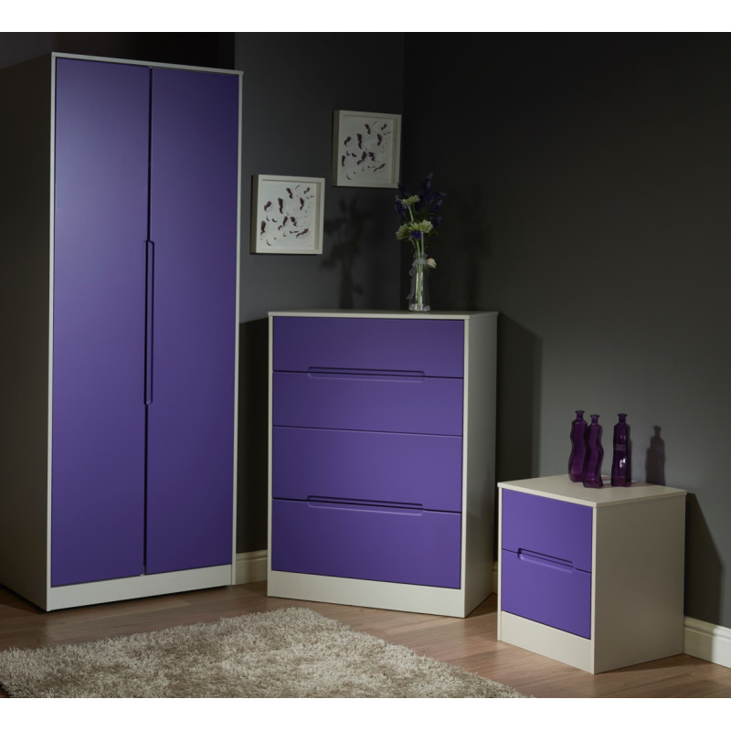 Monaco Tall 2 Door Mirror Wardrobe