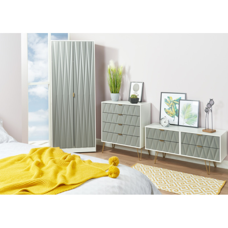 Diamond 6 Drawer Midi Chest