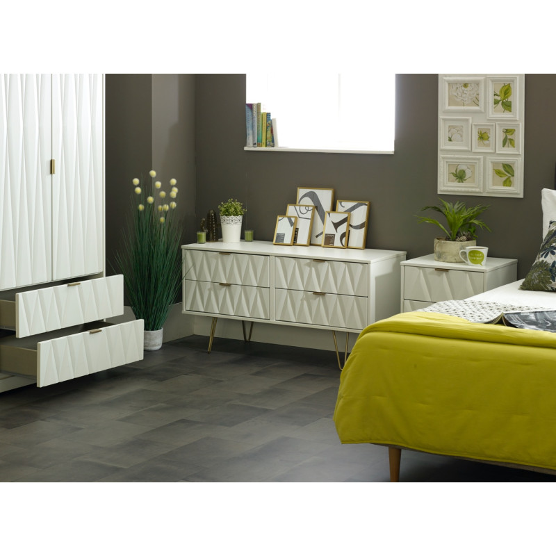 Diamond 6 Drawer Midi Chest