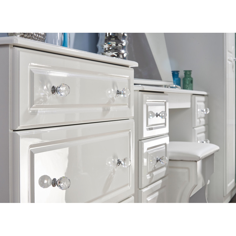Balmoral Tall 3 Door 2 Drawer Mirrored with Drawers Wardrobe