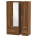 Camden 3 Door 4 Drawer Mirror Wardrobe