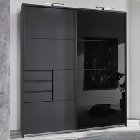 Cologne Black 228cm Sliding Wardrobe