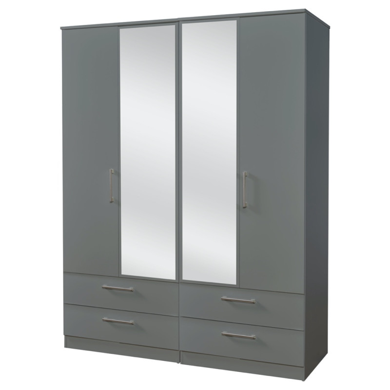 Destiny 4 Door 4 Drawer Mirrored Wardrobe Destiny 4 Door 4 Drawer Mirrored Wardrobe