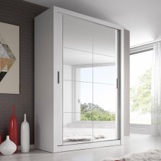 Kansas White 120cm Sliding Wardrobe