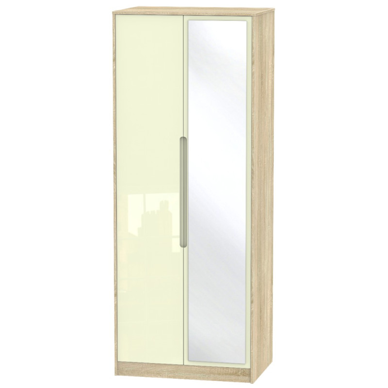 Monaco Tall 2 Door Mirror Wardrobe