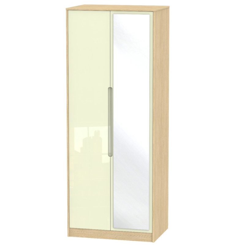 Monaco Tall 2 Door Mirror Wardrobe