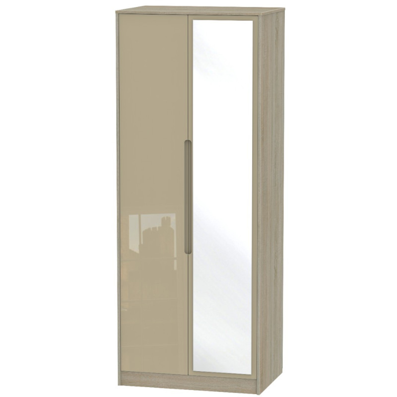 Monaco Tall 2 Door Mirror Wardrobe