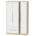 Monaco Tall 3 Door 2 Drawer Wardrobe