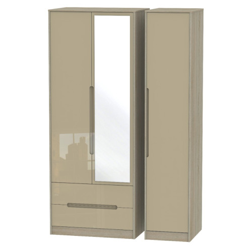 Monaco Tall 3 Door 2 Drawer Mirror Wardrobe Monaco Tall 3 Door 2 Drawer Mirror Wardrobe
